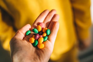 Candy in hand