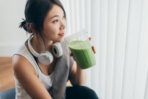 Drinking Smoothie