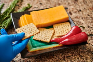 US TIC_Food Applications Lab_Crackers with cheese and chili pepper2